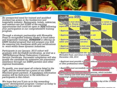 Humanim and Moveable Feast team up to provide Hospitality Training