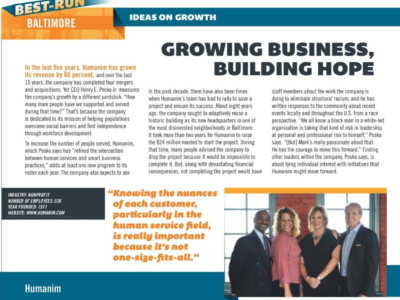 Humanim Leadership Featured in Smart CEO Magazine “Best-Run Baltimore”