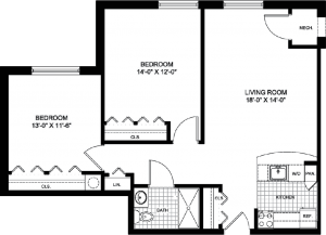 The Congressional | 2 Bed, 1 Bath