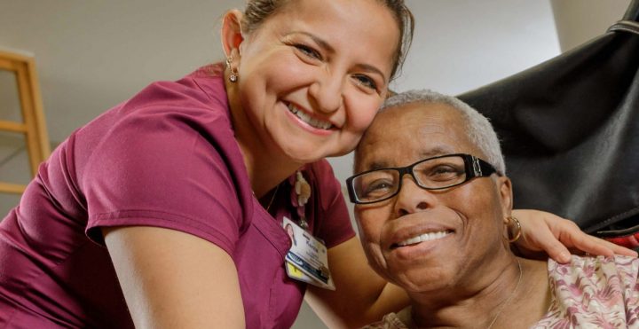 CareTaker with senior living resident