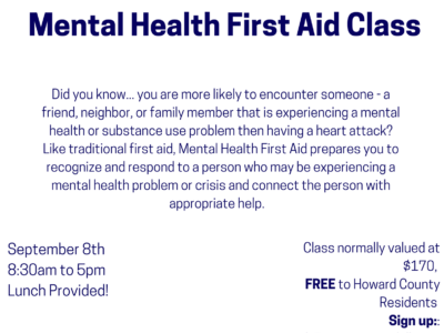 FREE Mental Health First Aid Training