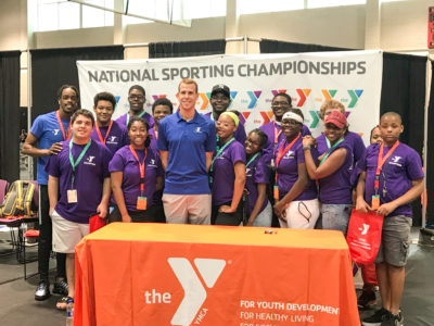 Start on Success Students Volunteer at YMCA National Swim Meet
